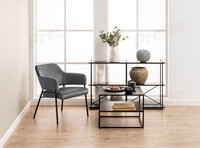Table basse carrée en fer à double couche de style moderne avec hauteur réglable, mobilier de salon minimaliste européen