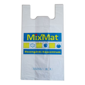 ถุงพลาสติกสำหรับช้อปปิ้งทำจากพลาสติก HDPE LDPE กระเป๋าซูเปอร์มาร์เก็ตพิมพ์โลโก้ได้ตามต้องการ - Product Image 2