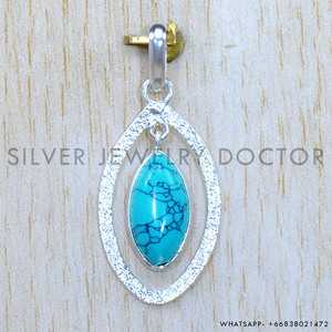 Colgantes de piedra Natural de plata de aspecto antiguo Forma de constelación Bohemia Colgantes de piedras preciosas de plata fina unisex Joyería de estilo - Product Image 2