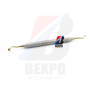 Empacador de hueso de implante Dental de 3mm de alta calidad Manual de instrumentos de mango Tru-Grip de oro de titanio liso - Product Image 1