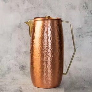 Pichet en cuivre pur de grande capacité pour bureau, cuisine ou restaurant - Product Image 1
