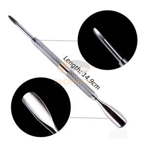 Suministros profesionales de belleza para uñas de todos los colores, recortador de cutículas de acero inoxidable y empujadores de uñas - Product Image 1