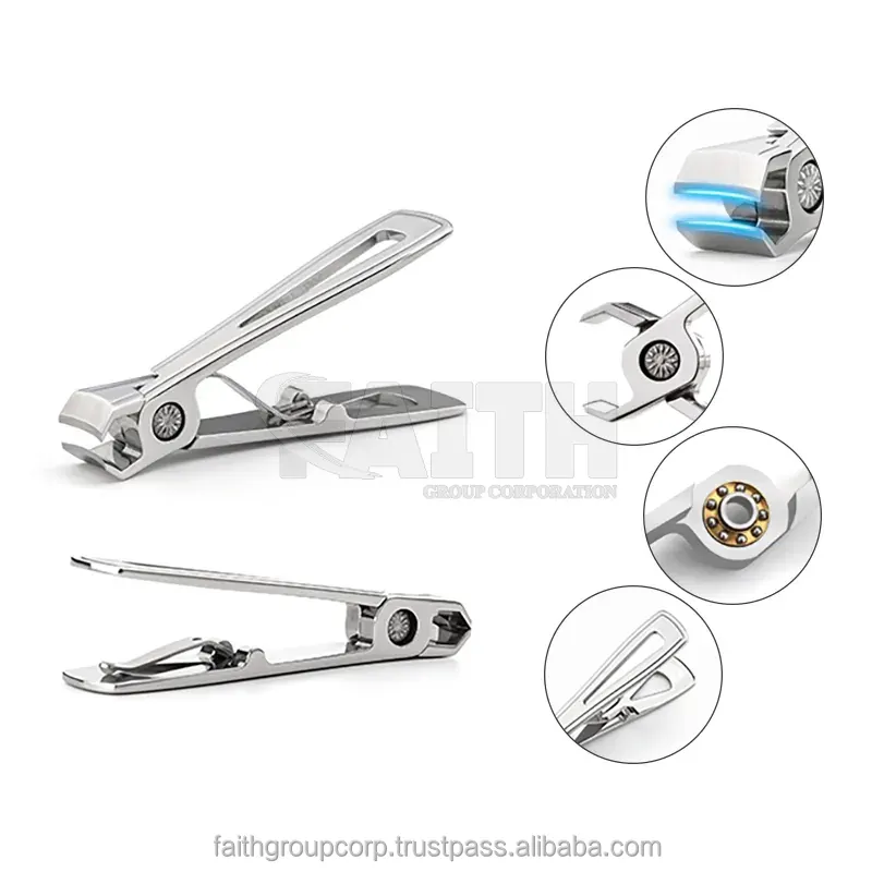 Hot Selling 2023 Wholesale Stainless Steel Nail Clippers Nail Cutter Professional Finger and Toe Bearing Assistance Nail Clipper