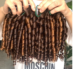 Extensions de cheveux vierges Remy humains non transformés de 30 pouces bouclés naturels du vendeur Style Curl italien trame unique vagues du Vietnam - Product Image 5