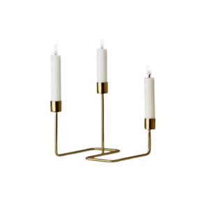 Bougeoirs en métal poli brillant bougeoir décoratif d'intérieur disponible pour la maison accessoires de foudre bougeoir - Product Image 6