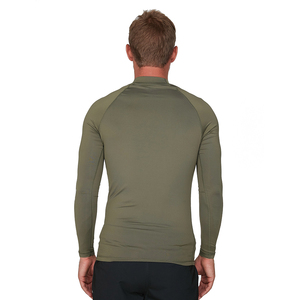 T-shirts de sport de compression à manches longues pour hommes Logo personnalisé Couche de base à haute élasticité 100% coton Prix de gros OEM bon marché - Product Image 2