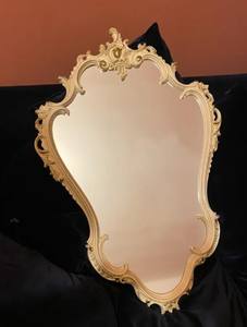 Miroir baroque vénitien du milieu du XIXe siècle, couleur crème - Product Image 4