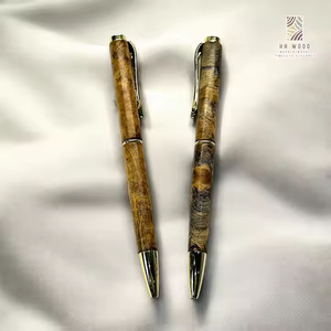 Fait à la main personnalisé exotique café ronce bois 0.7mm stylo à bille cadeau exécutif pour l'écriture - Product Image 2