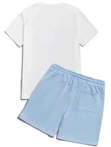 Conjunto de camiseta y pantalones cortos personalizados Material transpirable Perfecto para deportes y Conjunto de camiseta y pantalones cortos de estilo callejero - Product Image 4