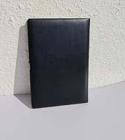 ADORA Carnet de notes en cuir noir au design unique, journal A5, couverture rigide, 100 feuilles, haute qualité, durable, personnalisable, pour l'écriture