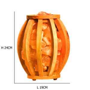 Original Quality Handicraft Pink Himalayan Salt Lamp Buddhist Style Night <b>Light</b> Carved <b>Shell</b> Wooden Basket for Home Decoration - Product Image 2