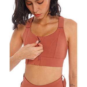 2025 Sujetador deportivo para mujer hecho a medida de fabricante superior de secado rápido cómodo Fitness Wear Logo frontal posición cremallera transpirable - Product Image 3
