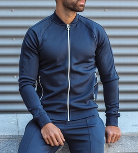 Logo personnalisé Nouveaux Design pour Hommes Survêtement à Fermeture Éclair Personnalisé Ensemble de Survêtement Vente en Gros Veste et Jogging Slim Fit Survêtements Ensemble de 2 Pièces - Product Image 4