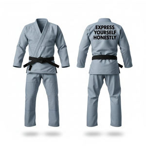 Kimono de judo de qualité supérieure, unisexe, adultes, avec genouillères renforcées, 100% coton, respirant, séchage rapide, positions du logo sur le devant et le dos - Product Image 6