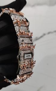 VVS Moissanite GRA Diamond Iced Completamente automático 41mm Oro Rosa Blanco Collate Esfera romana Reloj mecánico de acero inoxidable de lujo - Product Image 3