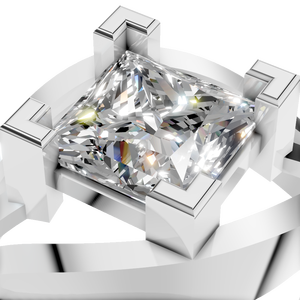 Anillo de Compromiso de Moissanita con Corte Princesa de 1.3 CT, Oro Sólido de 14k, Diseño Trenzado, Regalo de Boda para Mujer, Joyería Directa de Fábrica - Product Image 5