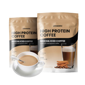 LIFEWORTH高タンパクエスプレッソケトフレンドリーインスタントアイスコーヒープロテインパウダー - Product Image 1