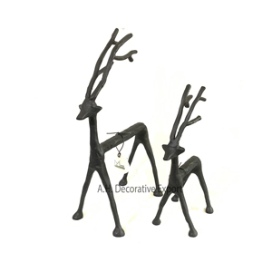 รูปปั้นกวางตกแต่งสไตล์โมเดิร์นชิ้นอะลูมิเนียมสำหรับตกแต่งบ้านและประติมากรรมสำหรับคริสต์มาส - Product Image 1