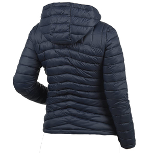 Chaqueta acolchada para mujer de Color azul sólido de último diseño, chaqueta acolchada transpirable para mujer con capucha, chaqueta acolchada cálida - Product Image 2