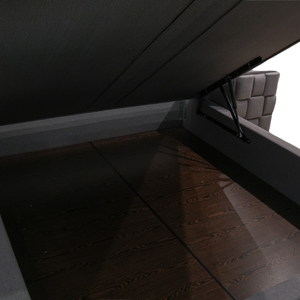 Base de Almacenamiento Tapizada Premium con Cabecero, Conjunto Original Personalizable, Estructura de Madera Moderna, Listo para OEM B2B, Lujo Único - Product Image 4