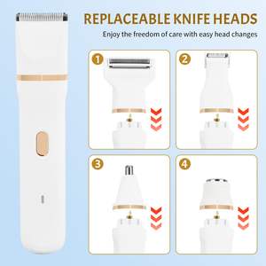 Depiladora Eléctrica 5 en 1 para Mujer, Resistente al Agua IPX7, Depiladora Facial con Carga USB, Recortadora de Bikini para Piernas y Axilas, Lavable - Product Image 2