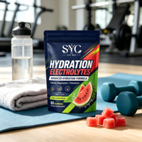OEM ODM Elektrolyt Hydratatie Gummies, Calcium Magnesium Kalium Mengsel, 60 Stuks, Dagelijkse Ondersteuning Groothandel