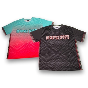 เสื้อซอฟต์บอลสำหรับผู้ชายสไตล์วินเทจผ้าถักตาข่ายระบายอากาศได้ดีปักลายไซส์ใหญ่พิเศษ - Product Image 1