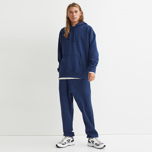 Sudadera con capucha de lana de gran tamaño de alta calidad para hombre, ropa de calle holgada, Sudadera con capucha, diseño bordado, teñido liso Digital de invierno - Product Image 4
