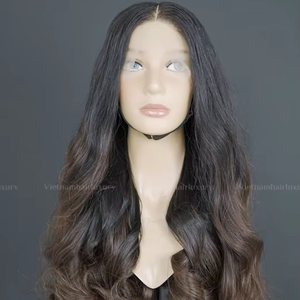 Meilleure vente Extensions de cheveux humains ondulés double tirage vietnamiens vente en gros Perruques dentelle ruban invisible Ins - Product Image 1