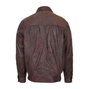 แจ็กเก็ตนักขี่มอเตอร์ไซค์แฟชั่นสไตล์คลาสสิกแบบสลิมฟิตสำหรับผู้ชายบอมเบอร์มีซิปสำหรับใส่เล่นกีฬาฤดูหนาว - Product Image 3