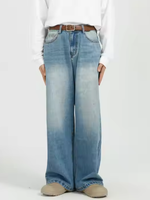 Jean baggy coupe droite pour homme, léger, de haute qualité, nouveau style décontracté, séchage rapide, anti-boulochage, taille plus