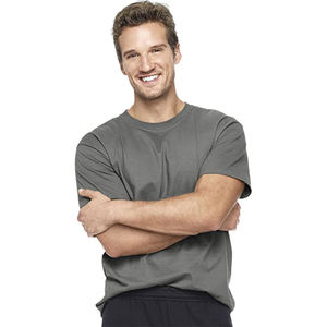 Camiseta de algodón de corte moderno para hombre, color liso, informal, producción de ropa OEM, camisetas para hombre - Product Image 5