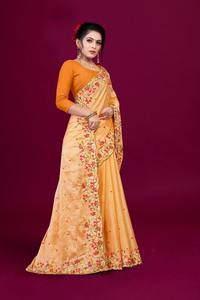 Saree avec travail de la pierre Broderie lourde Travail multi-fils - Product Image 2