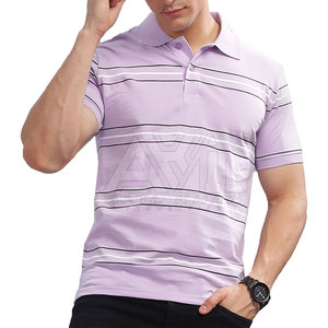 Camiseta Polo a Rayas para Hombre, Camiseta Casual de Manga Corta de Algodón, Logotipo Personalizado OEM ODM - Product Image 1