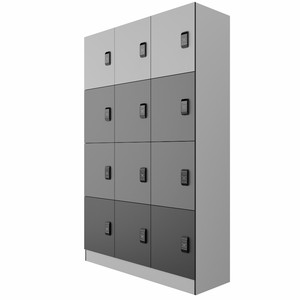 Gabinete de casillero escolar HPL de madera inteligente moderno con RFID y cerradura electrónica/combinada para vestuario y unidad de almacenamiento - Product Image 2