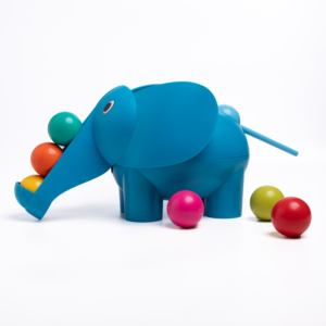 Juguete de elefante interactivo de plástico para niños a la venta para niños con bolas de colores y 5 actividades múltiples - Product Image 3