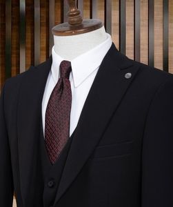 65% <b>Polyester</b> 35% <b>Viscose</b> Mens Suit with Vest Modern Slim Fit Elegant Outfit for Weddings Business and Formal Events - Product Image 2