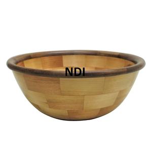 ภาชนะใส่อาหารทรงกลมสำหรับตกแต่งทำด้วยมือชามไม้อะคาเซียสำหรับเก็บสลัดผลไม้ทนทาน - Product Image 3