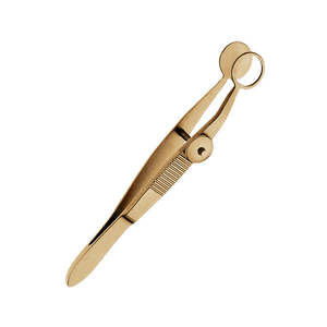 Forceps ophtalmiques à plaque supérieure ouverte, vente en gros, meilleurs forceps pour chalazion, revêtement or rose, acier inoxydable, manuel, SurgiRight CE - Product Image 1