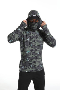 Sudadera de Pesca con Protección UV, Personalizada, MOQ Bajo, Impresión por Sublimación, Secado Rápido, Poliéster, Protección UPF 50, Camisa de Pesca con Capucha - Product Image 4