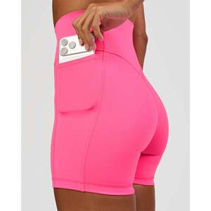 Pantalones Cortos Fusion V-Contour Ultra High-Rise de 4 Pulgadas con Bolsillos - Color Azul Ciruela - Product Image 6