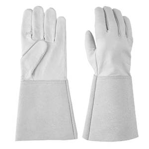 Gants de travail de soudeur résistants à la chaleur extrême avec logo personnalisé du meilleur design Gants de sécurité de soudage en cuir respirants de qualité supérieure - Product Image 6