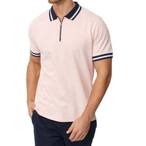 Nueva moda para hombre para Polo camiseta personalizada impresa de algodón de manga corta de talla grande antiarrugas transpirable y diseño de patrón sólido - Product Image 1