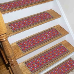 Alfombra con estampado geométrico, alfombra moderna lavable a máquina y fácil de limpiar, alfombra para pasillos. - Product Image 2