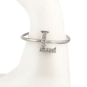 Bague alphabet pour femme - Argent - Argent - Product Image 3