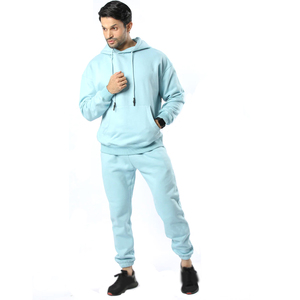 Venta al por mayor 100% algodón nuevo estilo chándal con capucha transpirable 2 piezas ropa deportiva logotipo personalizable elástico invierno impreso - Product Image 1