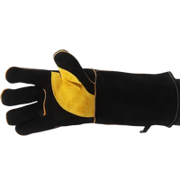 Gants de soudure en cuir véritable résistants au feu et à l'usure, anti-coupure, pour travaux lourds, cuisson et pâtisserie
