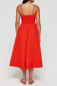 Robe d'été pour femmes en lin/coton à manches bouffantes, longueur genoux, style moto et biker, nouveau design - Product Image 2