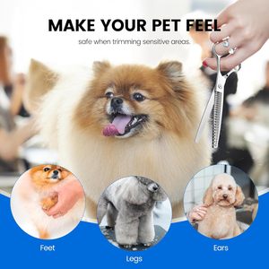 Ciseaux amincissants professionnels de toilettage pour chiens de 7 \ "avec 23 dents 80%-85% Taux d'amincissement Ciseaux de manucure sans ligne de mélange - Product Image 6