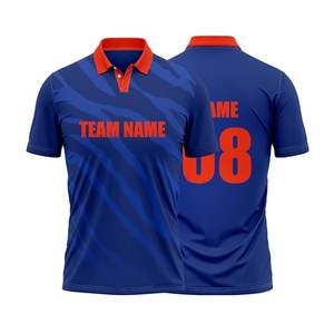 เสื้อเจอร์ซีย์ทีมคริกเก็ตพิมพ์ลายตามสั่งพิมพ์ชื่อและโลโก้ทีม - Product Image 4